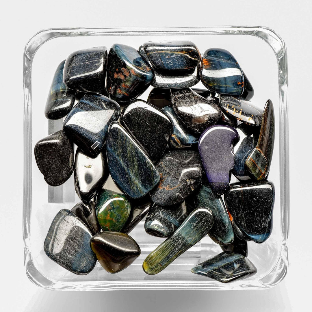 Blue Tiger Eye Tumbled Stones