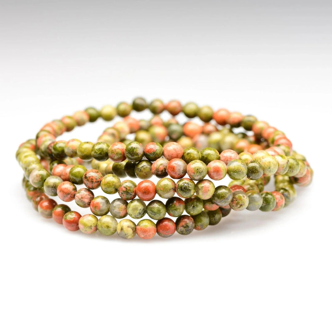 Unakite Beaded Bracelet