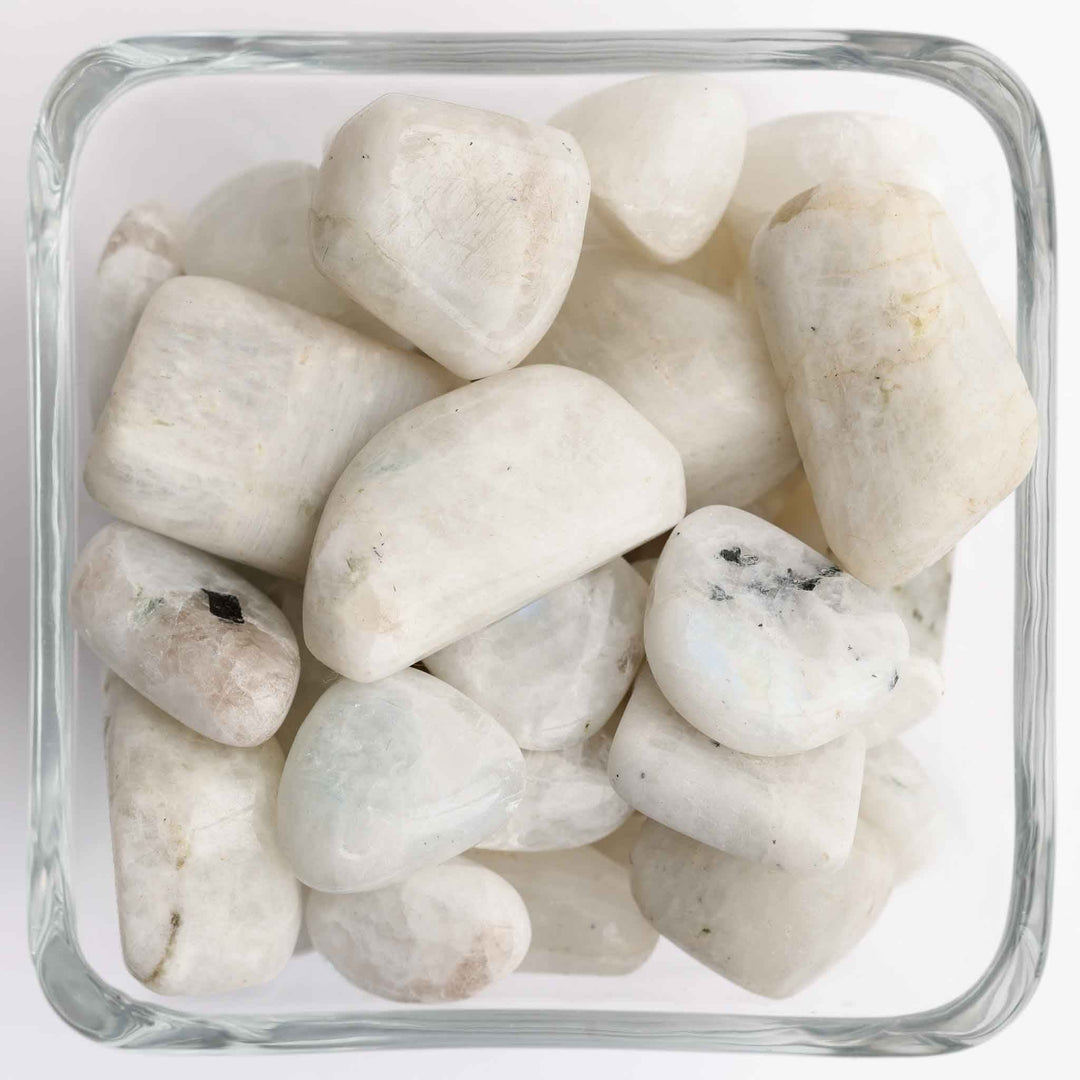 Rainbow Moonstone Tumbled Stone - Polished