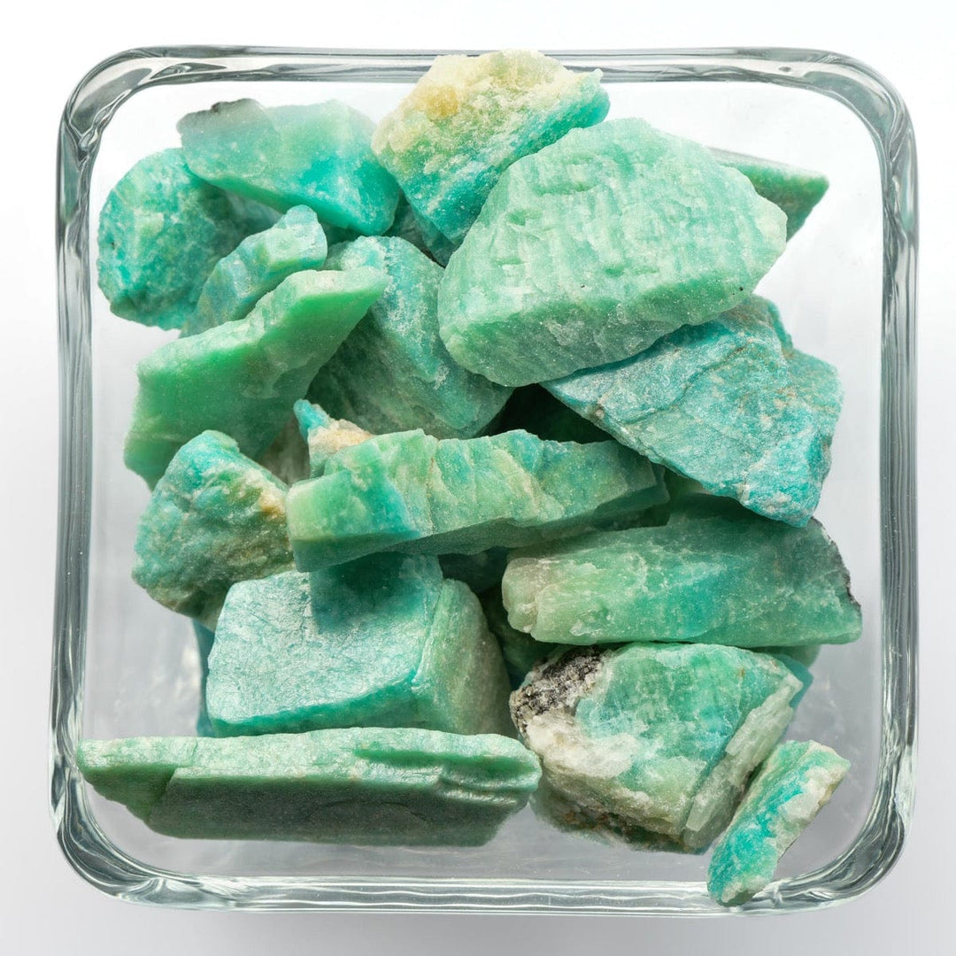 healing crystals: amazonite raw tumbled stone