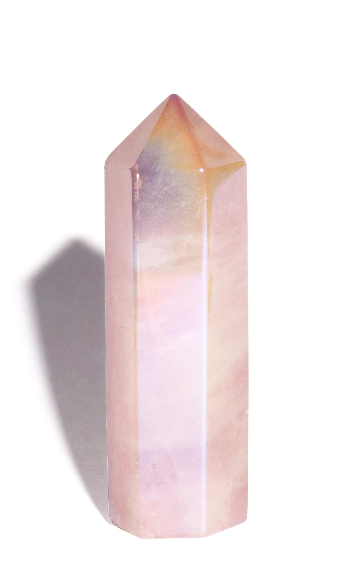 Angel Aura Rose Quartz Point