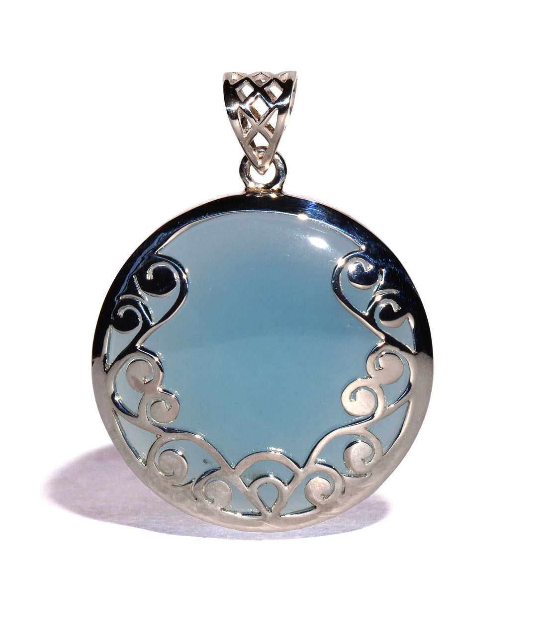 Chalcedony Sterling Silver Pendant