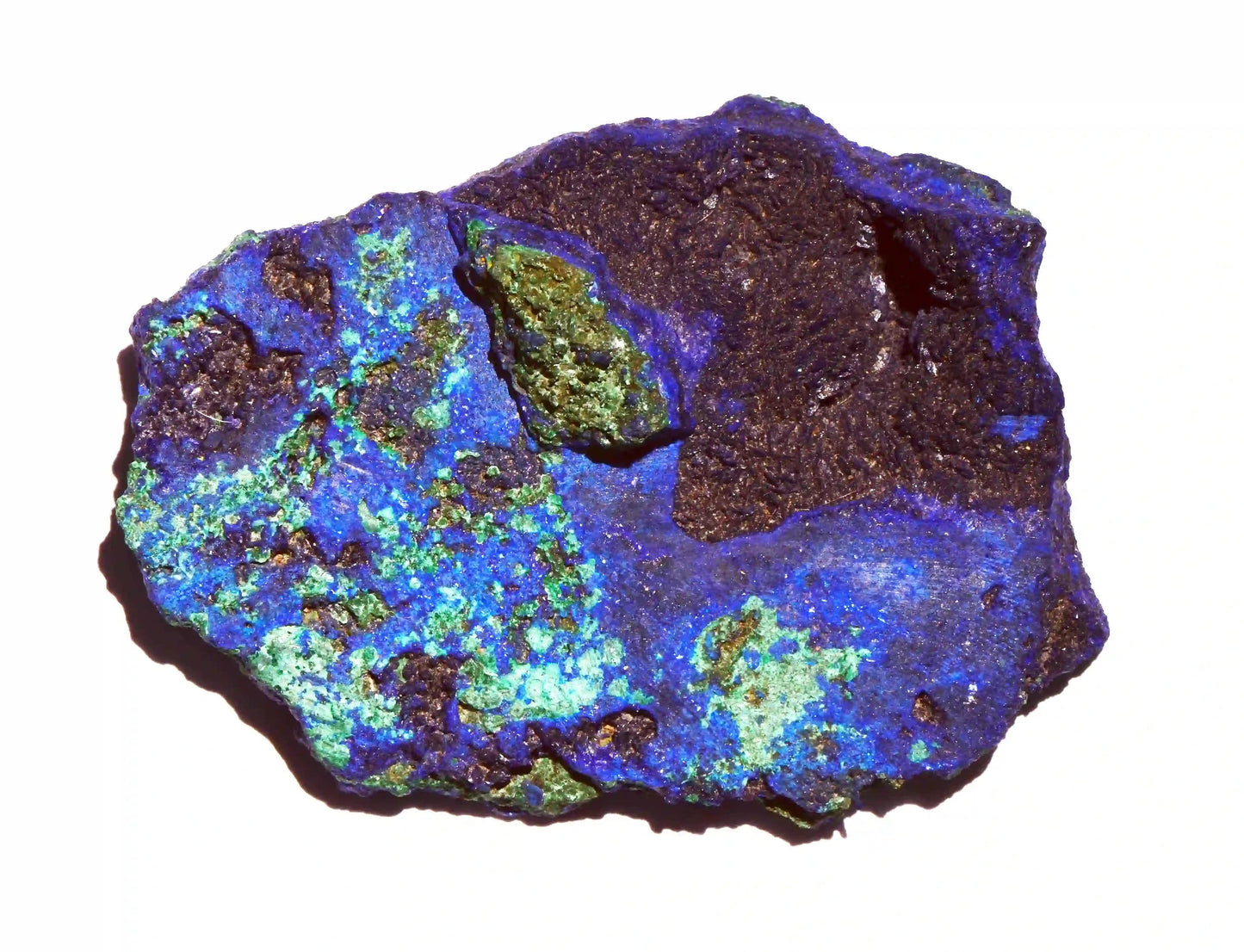Azurite with malachite Raw Form