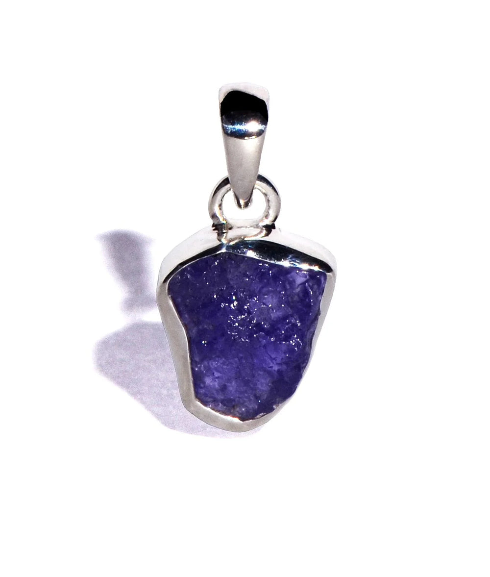 Tanzanite Rough Sterling Silver Pendant