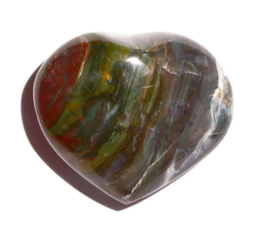 Ocean Jasper Heart - Carved Crystal - Polished