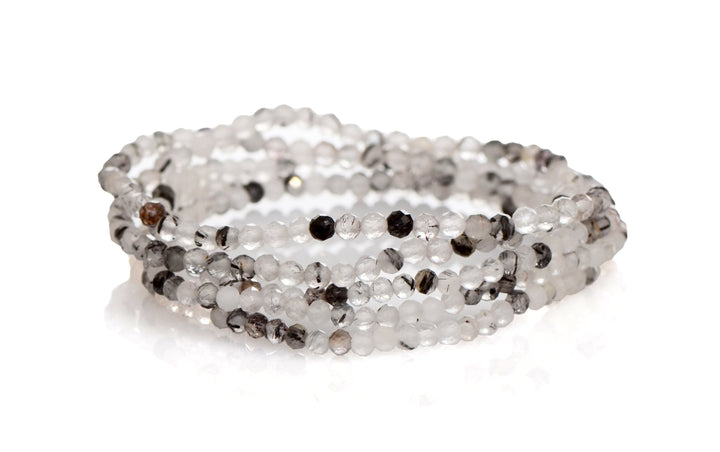 Tourmalinated Quartz Beaded Bracelet