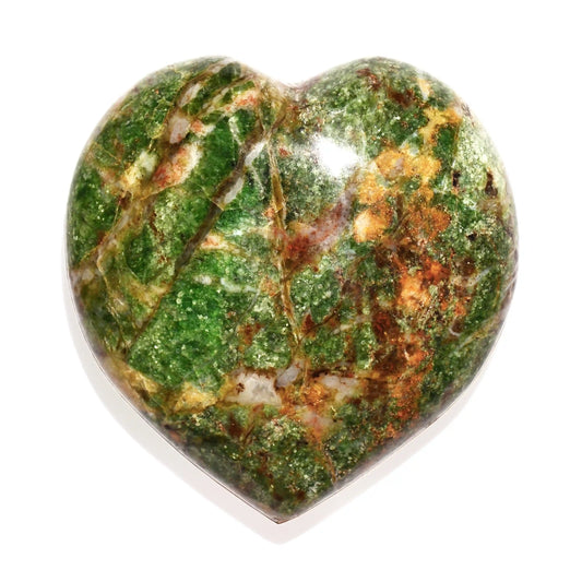 Chrysoprase Heart - Crystal Carving - Polished