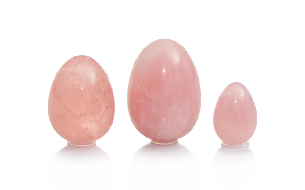 Rose Quartz Yoni Egg Set - Polished