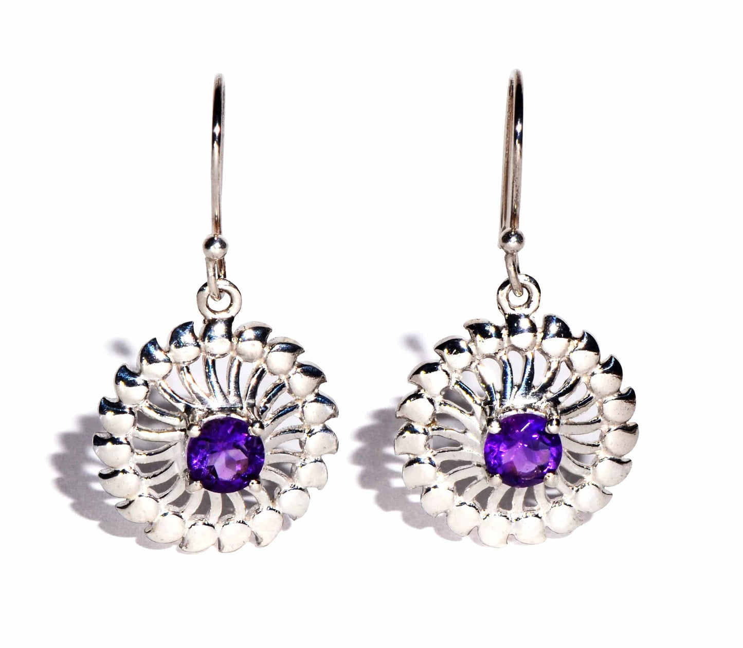 Amethyst Sterling Silver Earrings
