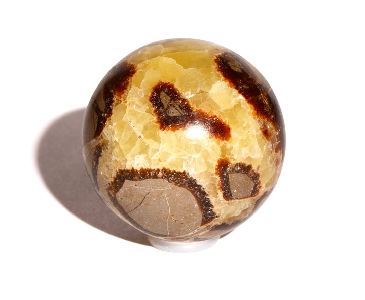 Septarian Nodule Sphere - Polished
