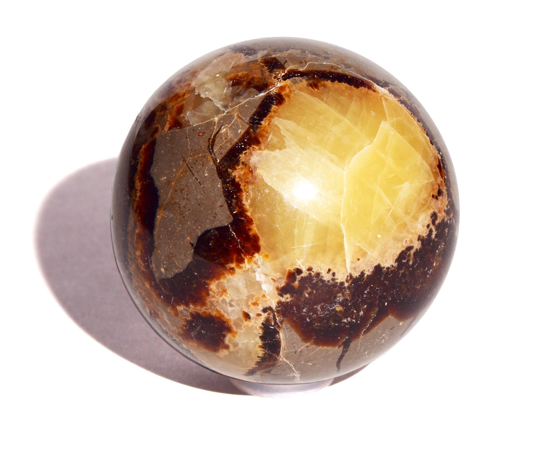 Septarian Nodule Sphere - Polished