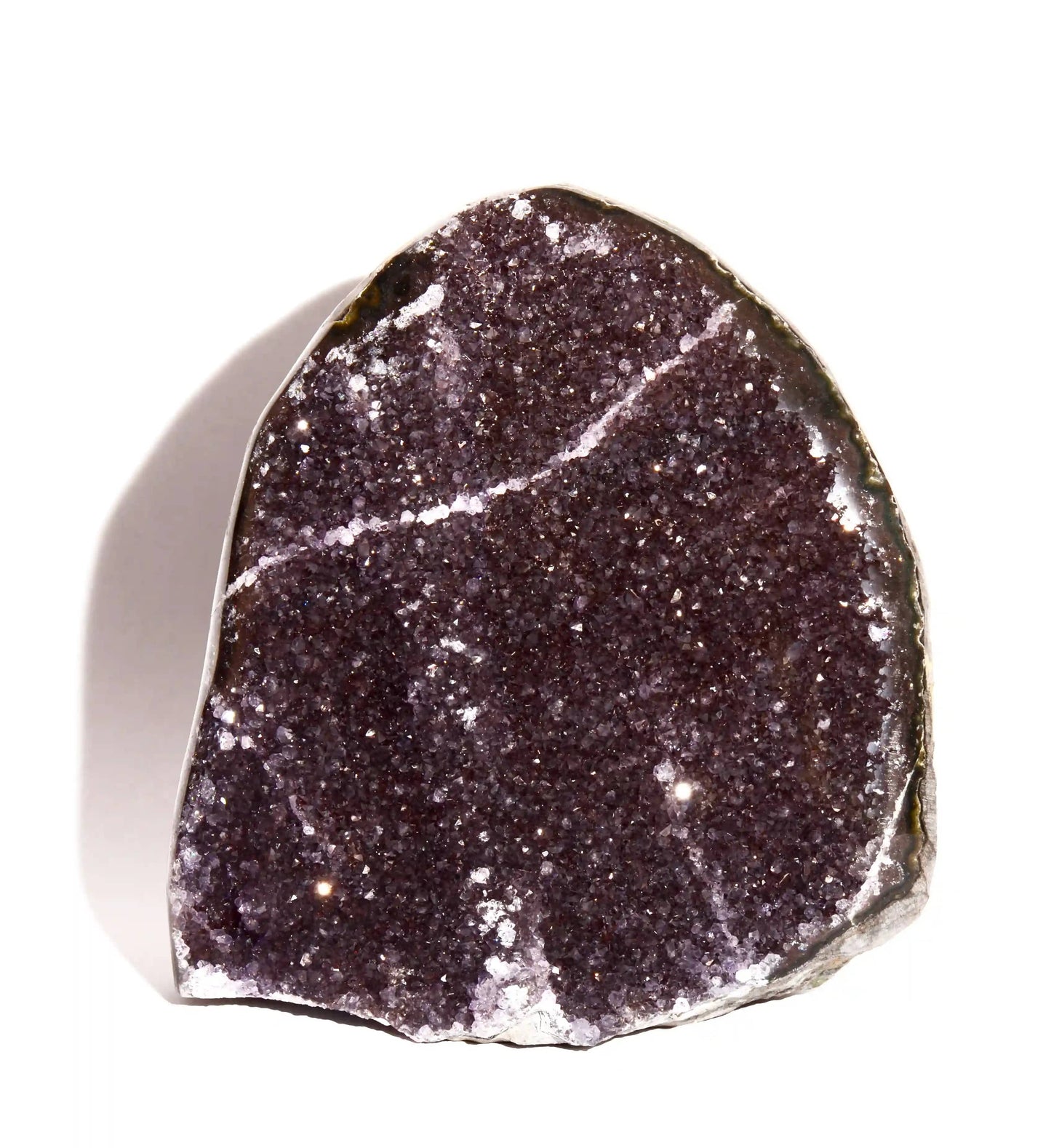 Drusy Amethyst Geode with Flat Bottom