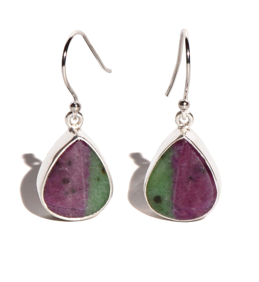 Zoisite Ruby Sterling Silver Earrings