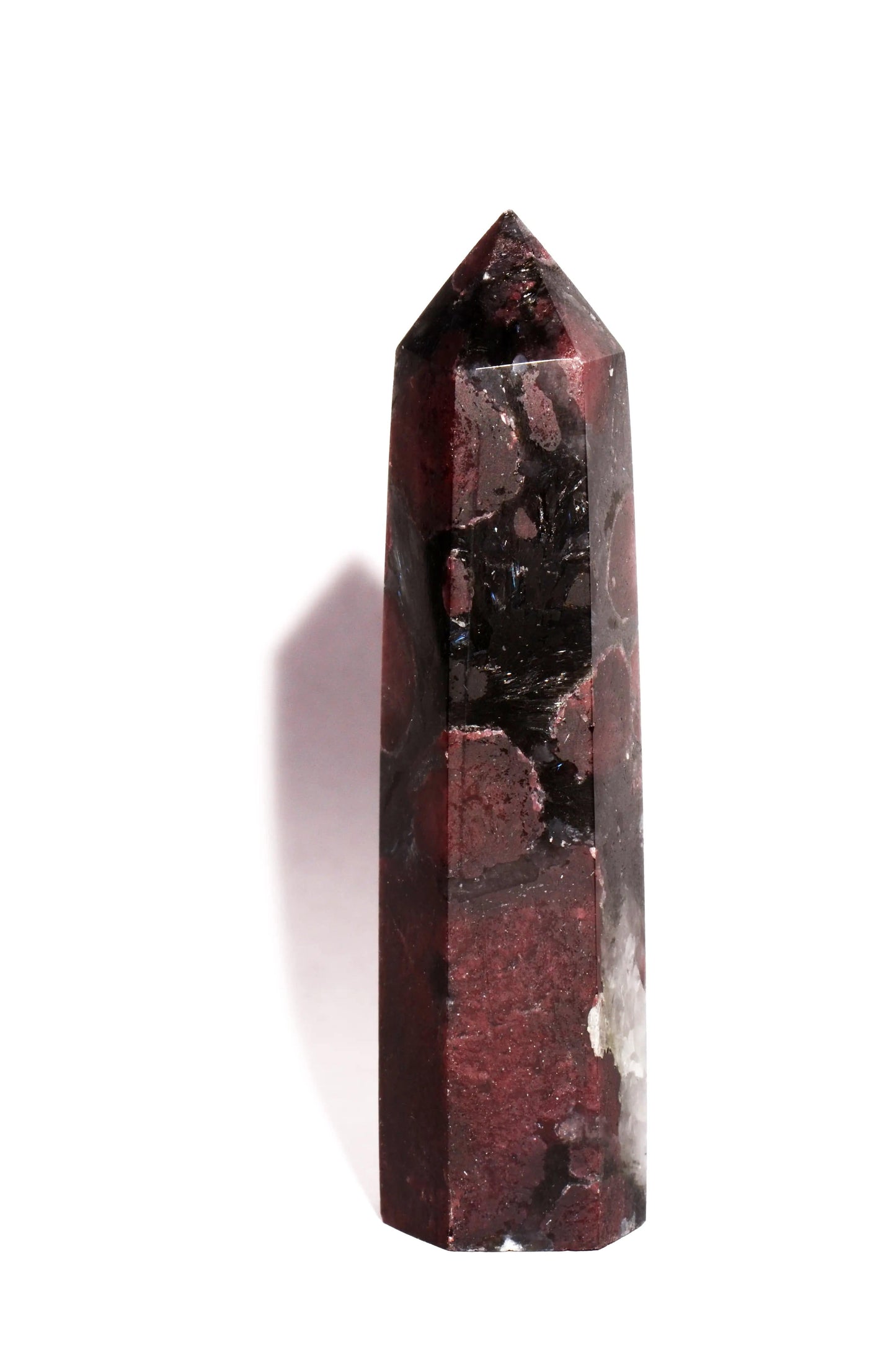 Polished Garnet Point - Flat Base