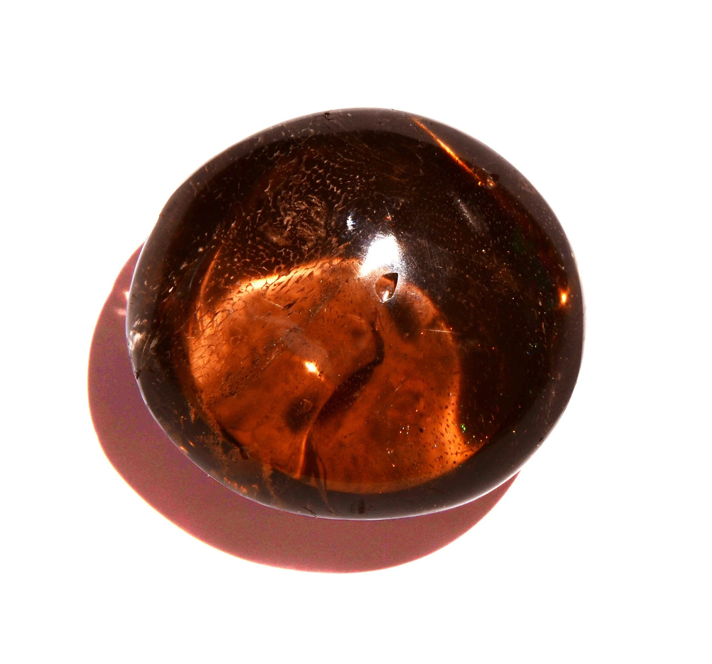 Smoky Quartz Palm Stone - Polished