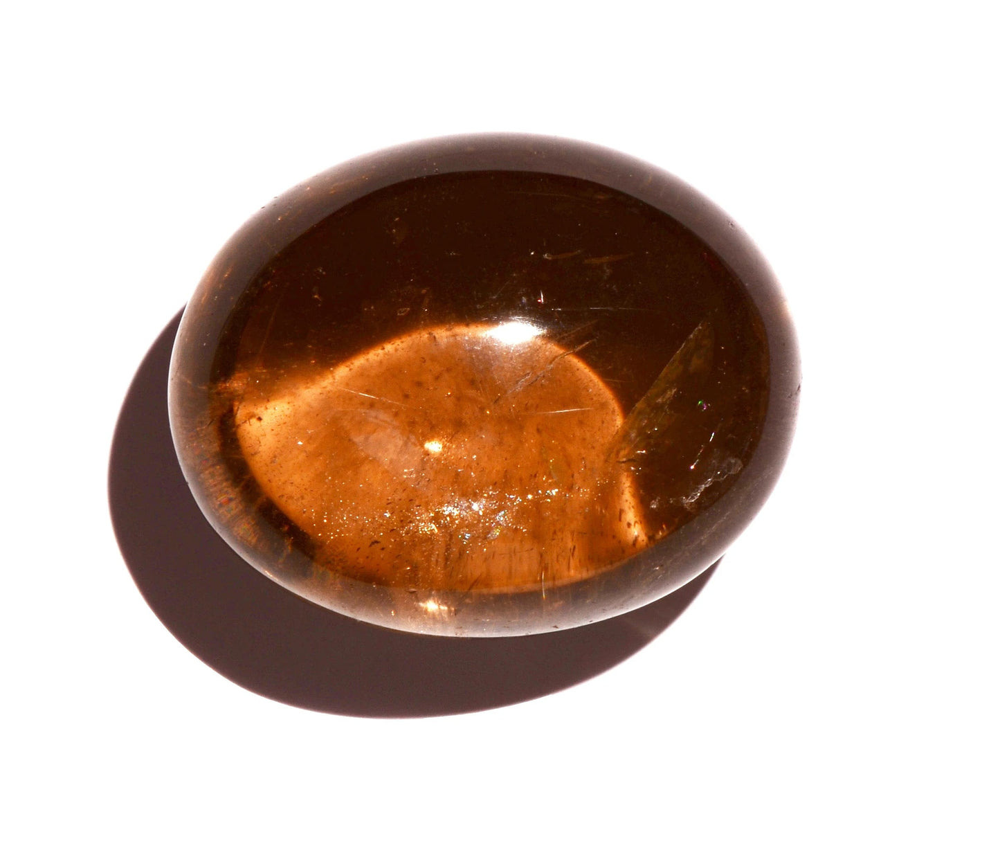 Smoky Quartz Palm Stone - Polished