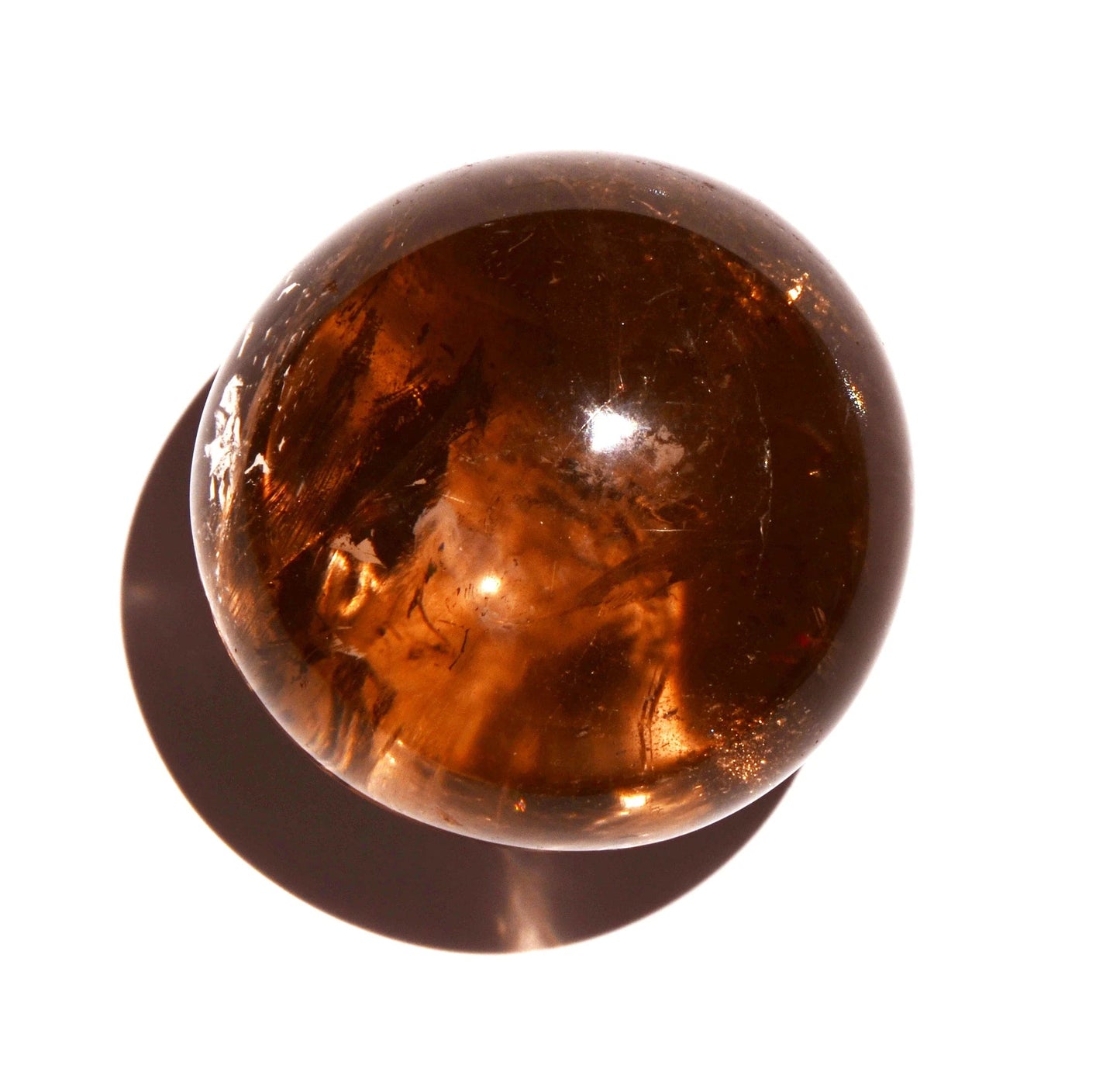 Smoky Quartz Palm Stone - Polished