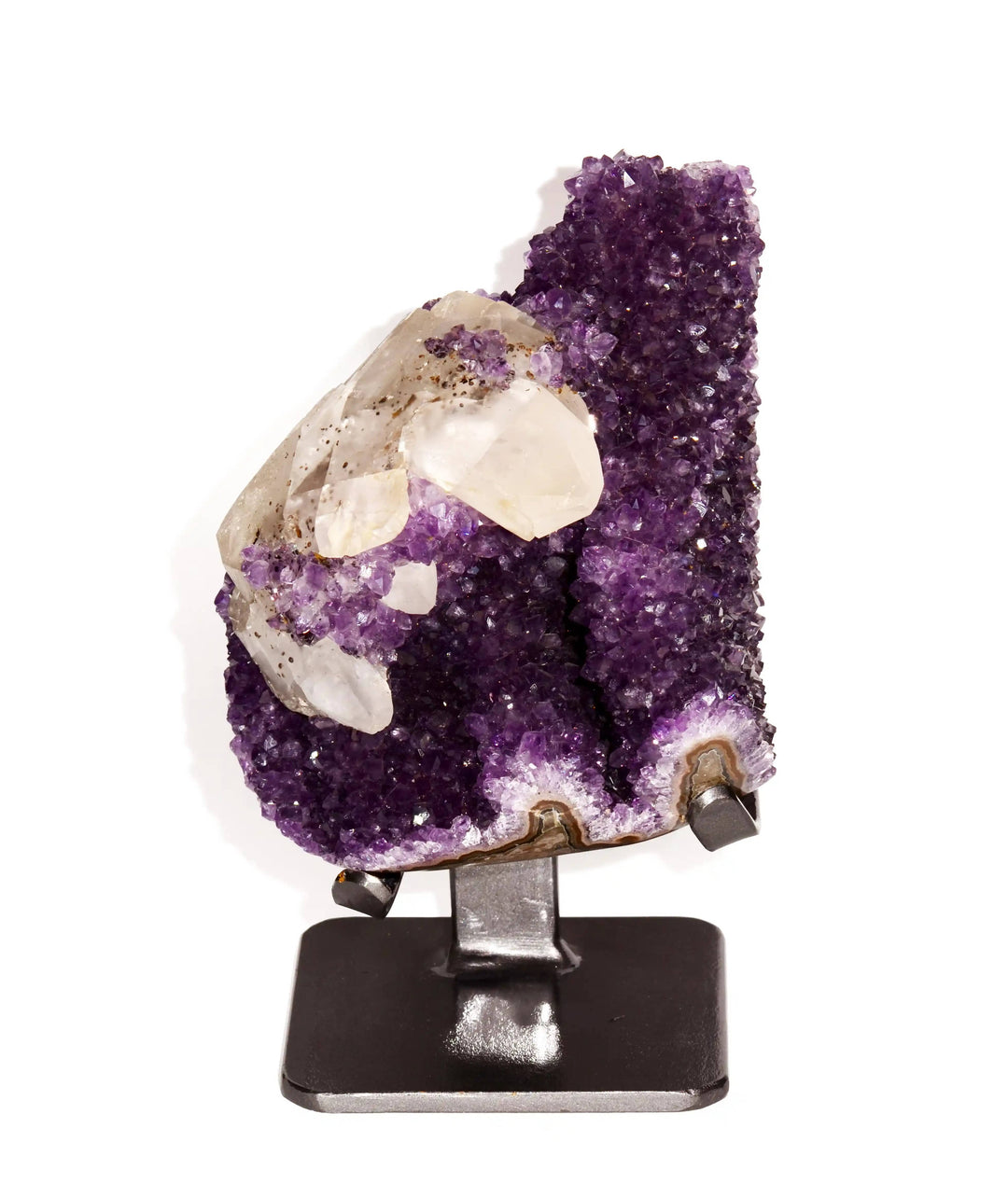 Amethyst Crystal Large Form on Custom Metal Stand