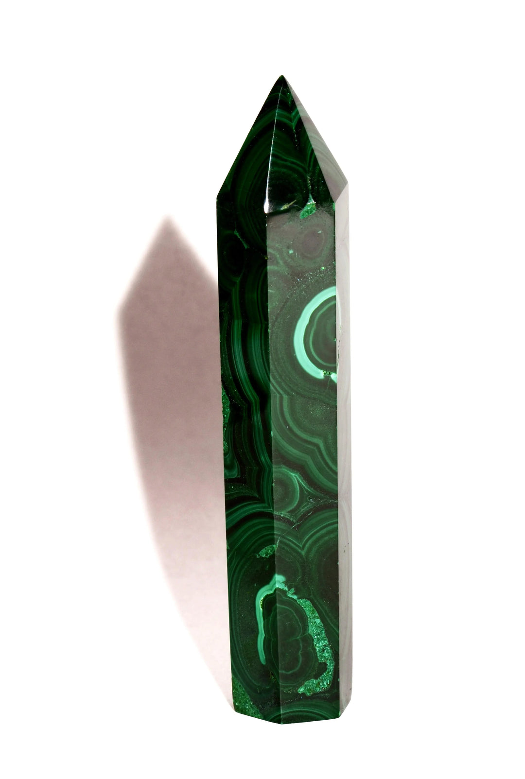 Malachite Point - Polished - Flat Base