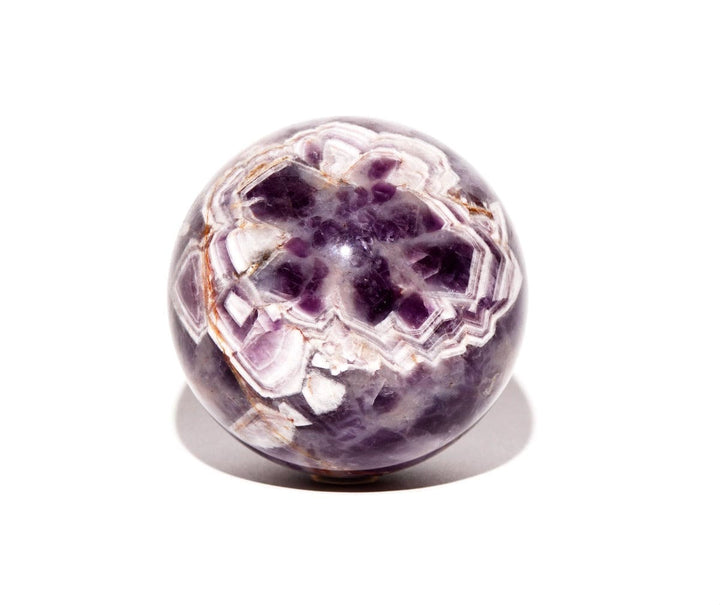 Chevron Amethyst Sphere - Polished