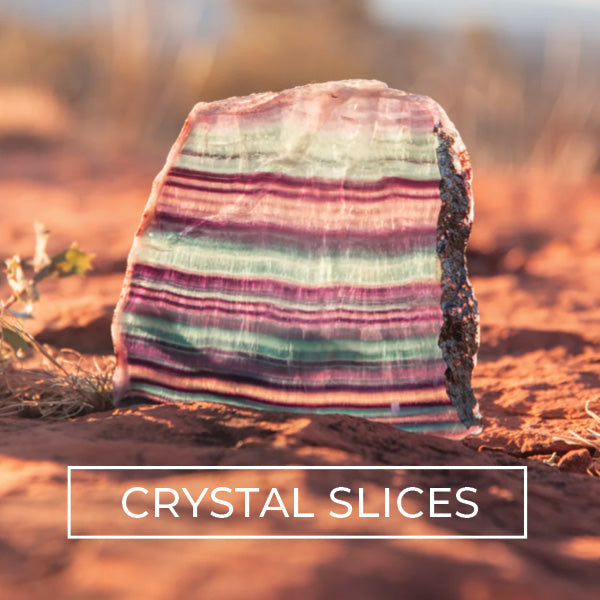 fluorite crystal slice in Sedona Arizona vortex