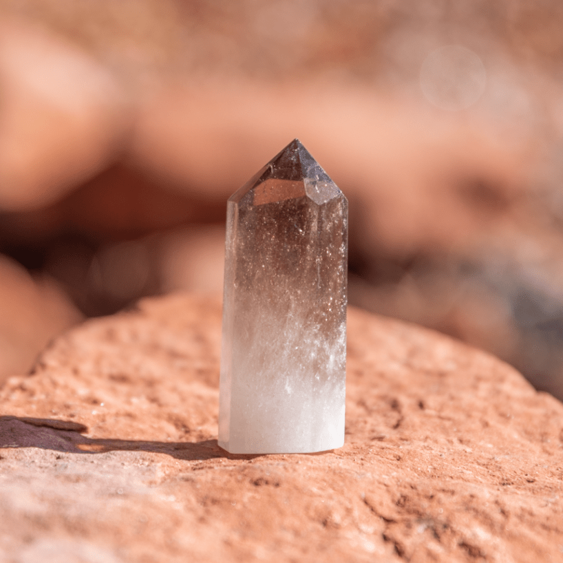 Smoky Quartz Point - Flat Base