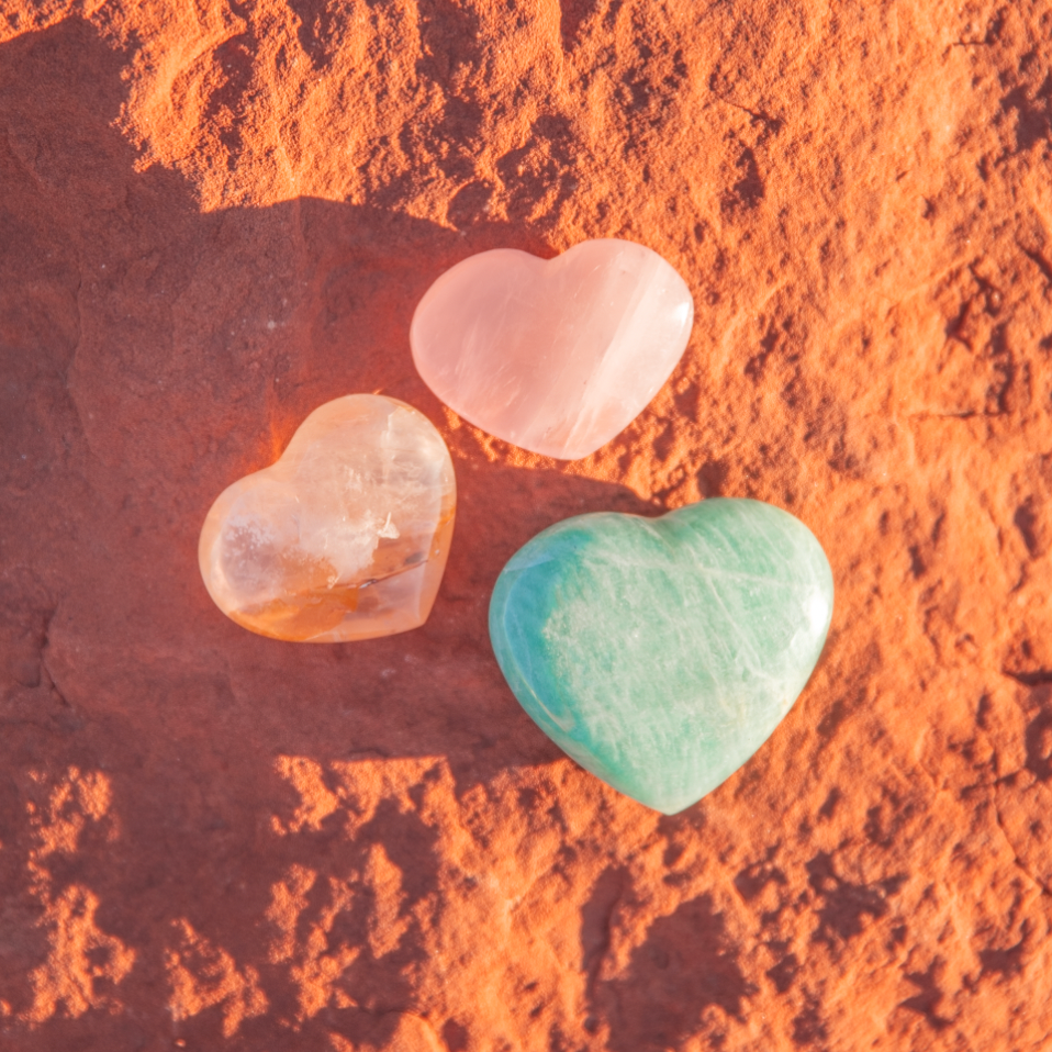 healing crystals: crystal hearts in sedona, arizona used for energy healing