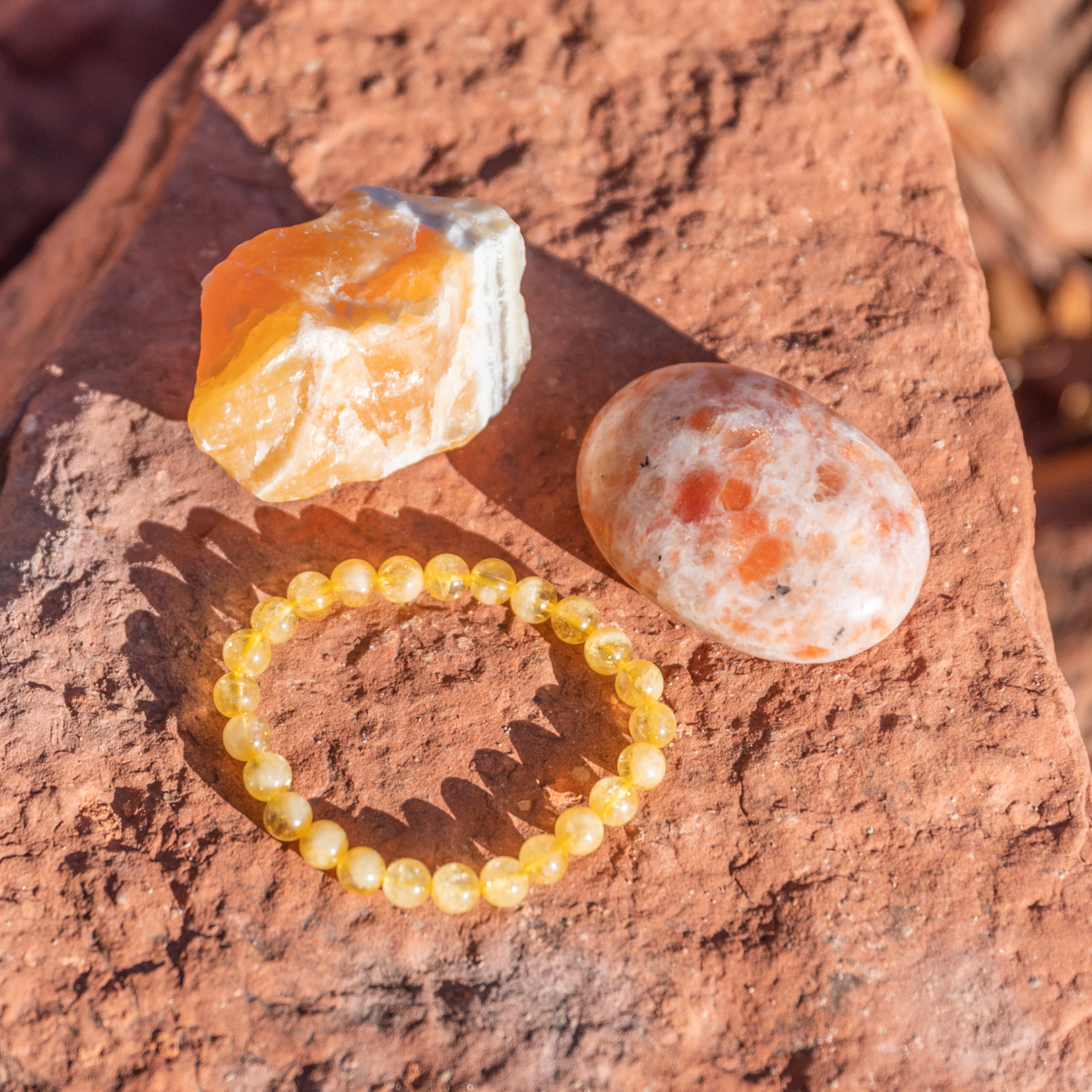 healing crystals: a bundle of crystals used to help create happiness in sedona, arizona