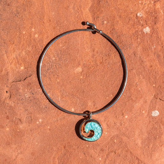 Beach Bangle Turquoise Charged Wave Bracelet
