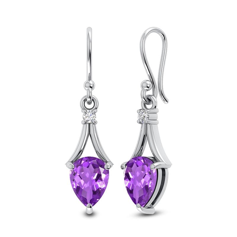 Amethyst Sterling Silver Earrings