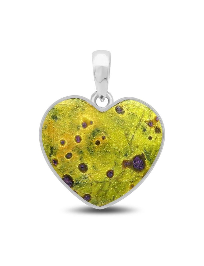Atlantasite Sterling Silver Pendant - Heart Shape