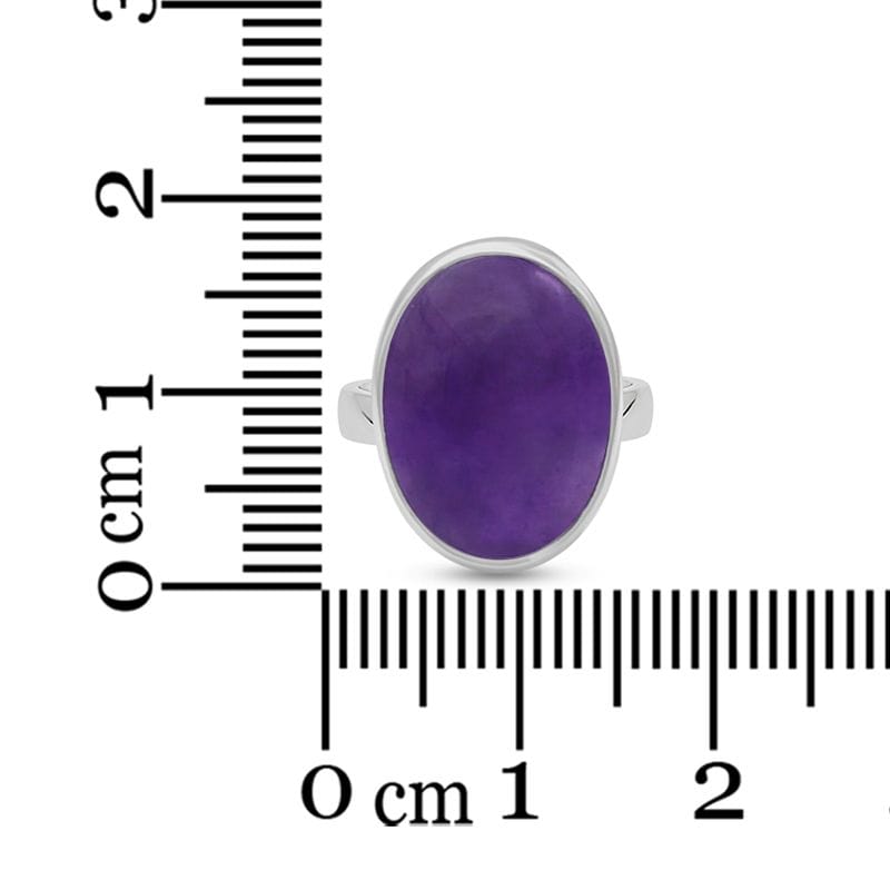 Oval Amethyst Sterling Silver Ring