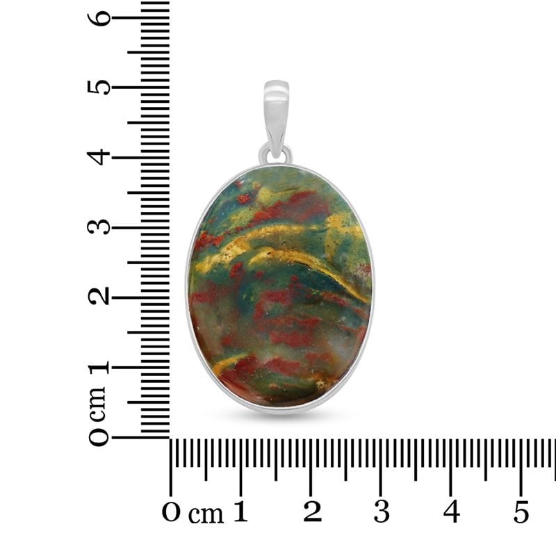 Bloodstone Sterling Silver Pendant