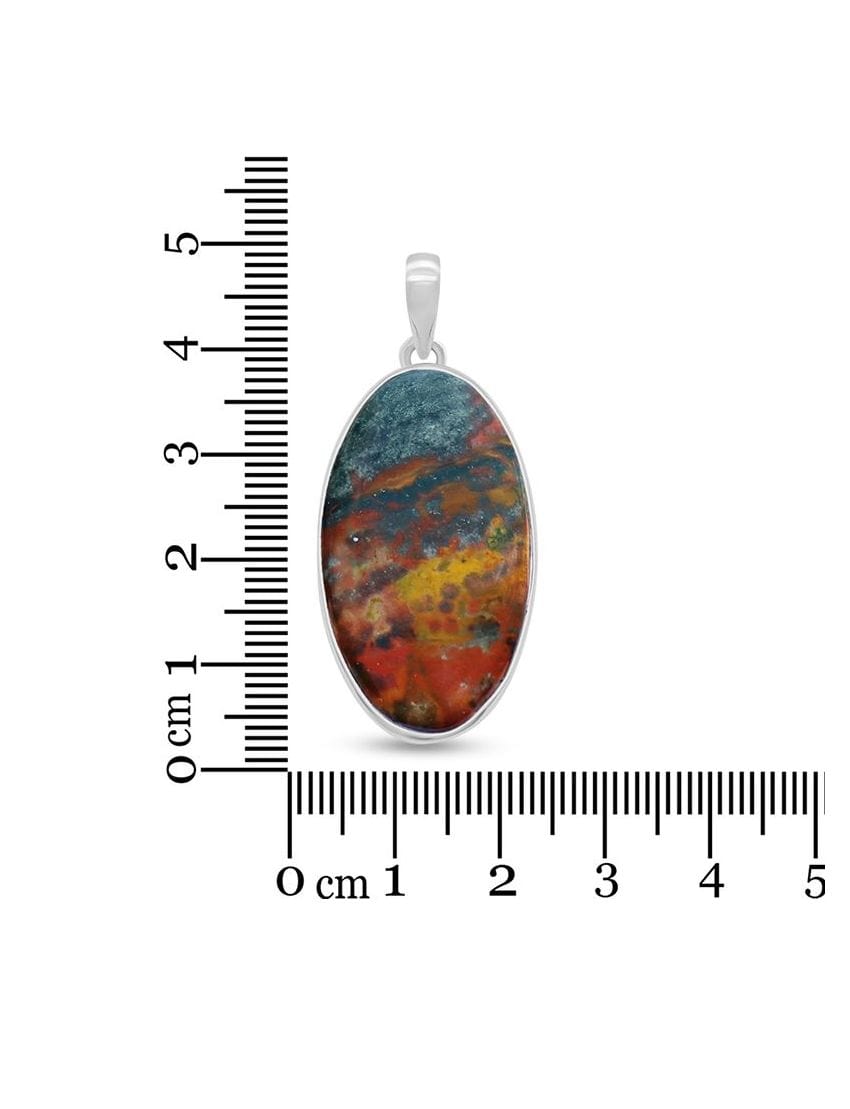 Bloodstone Sterling Silver pendant - Oval