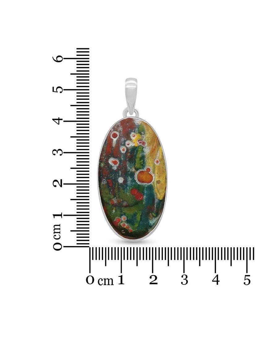 Bloodstone Sterling Silver pendant - Oval