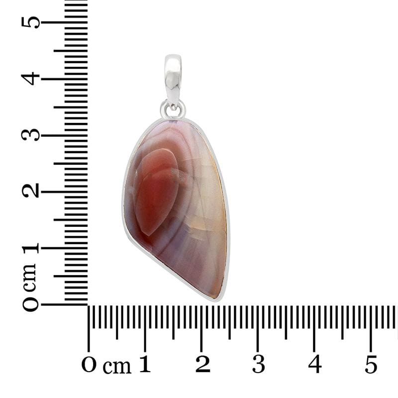 Botswana Agate Sterling Silver Pendant - Free Form