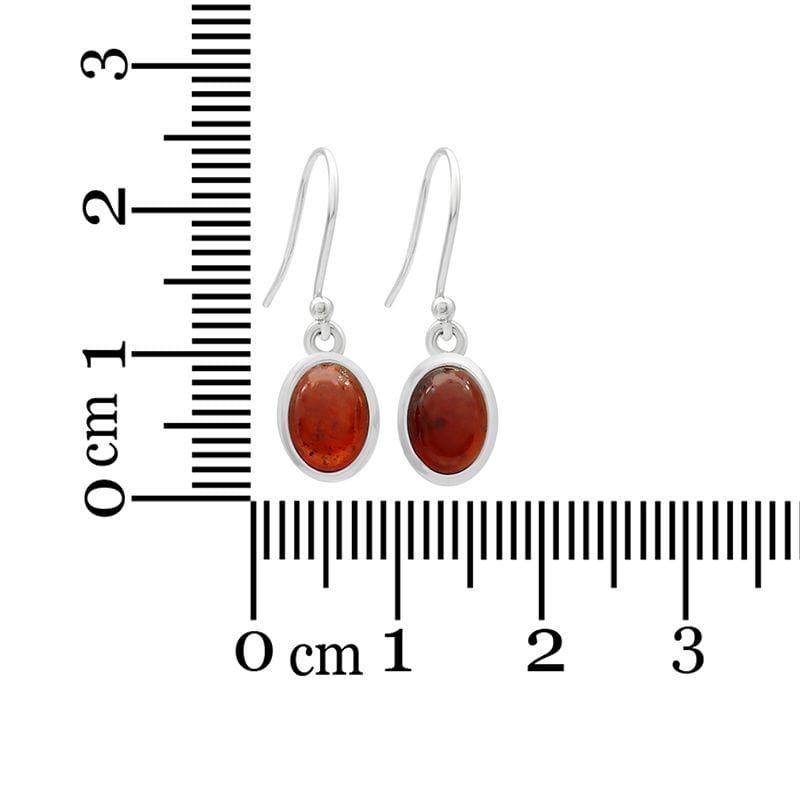 Garnet Sterling Silver Earrings