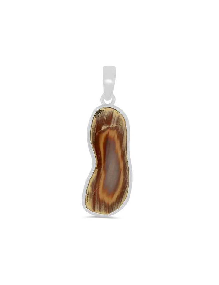 Imperial Jasper Sterling Silver Pendant - Free Form Crystal