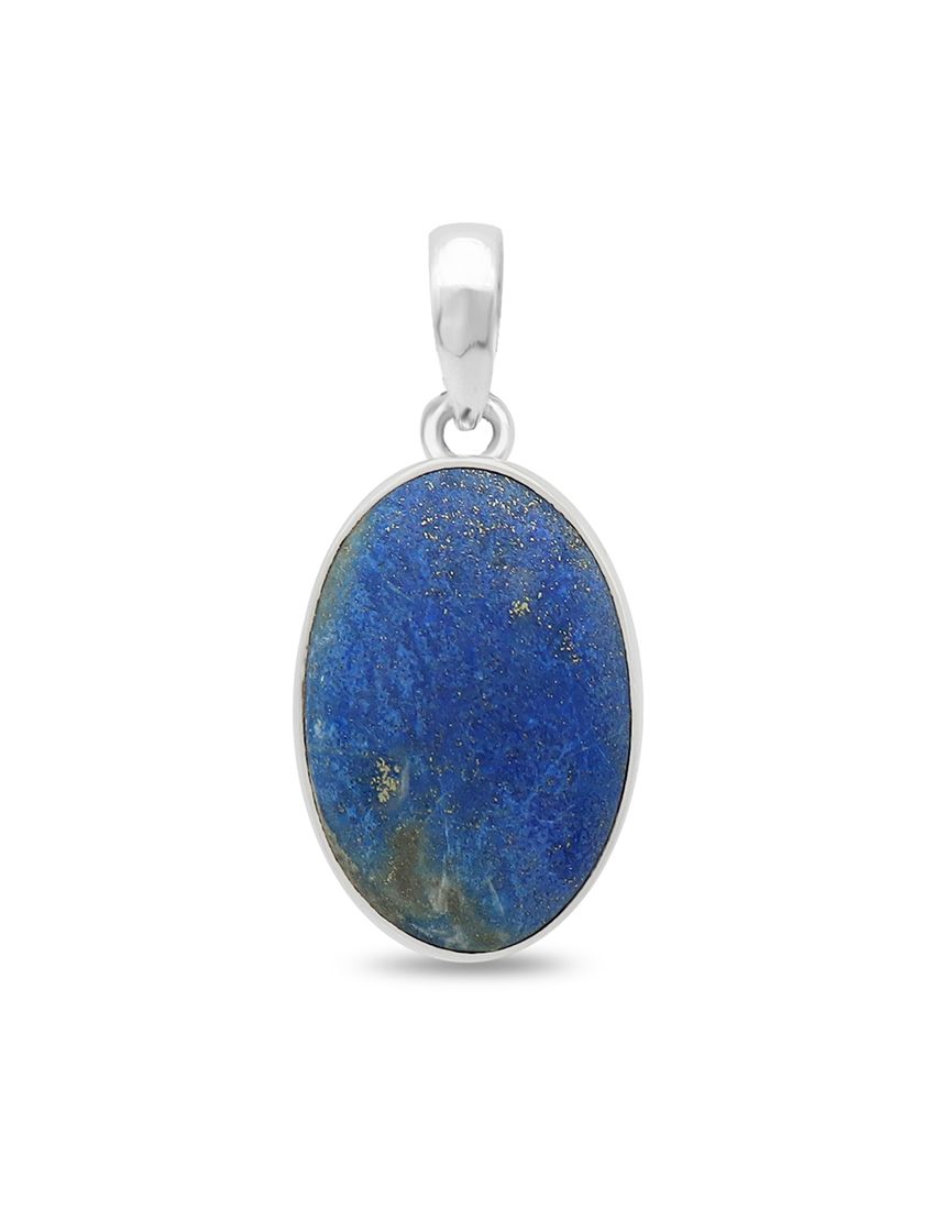 Lapis Lazuli Sterling Silver Pendant - Oval