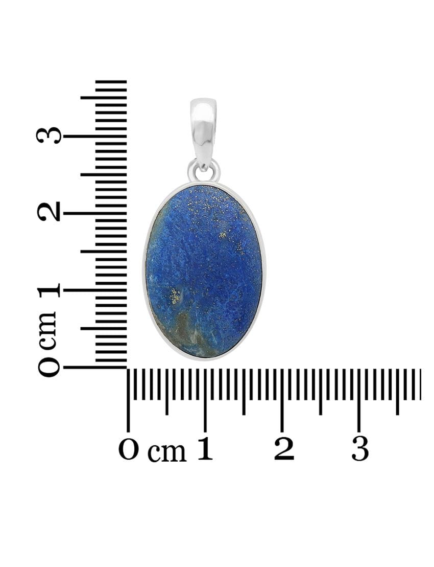 Lapis Lazuli Sterling Silver Pendant - Oval