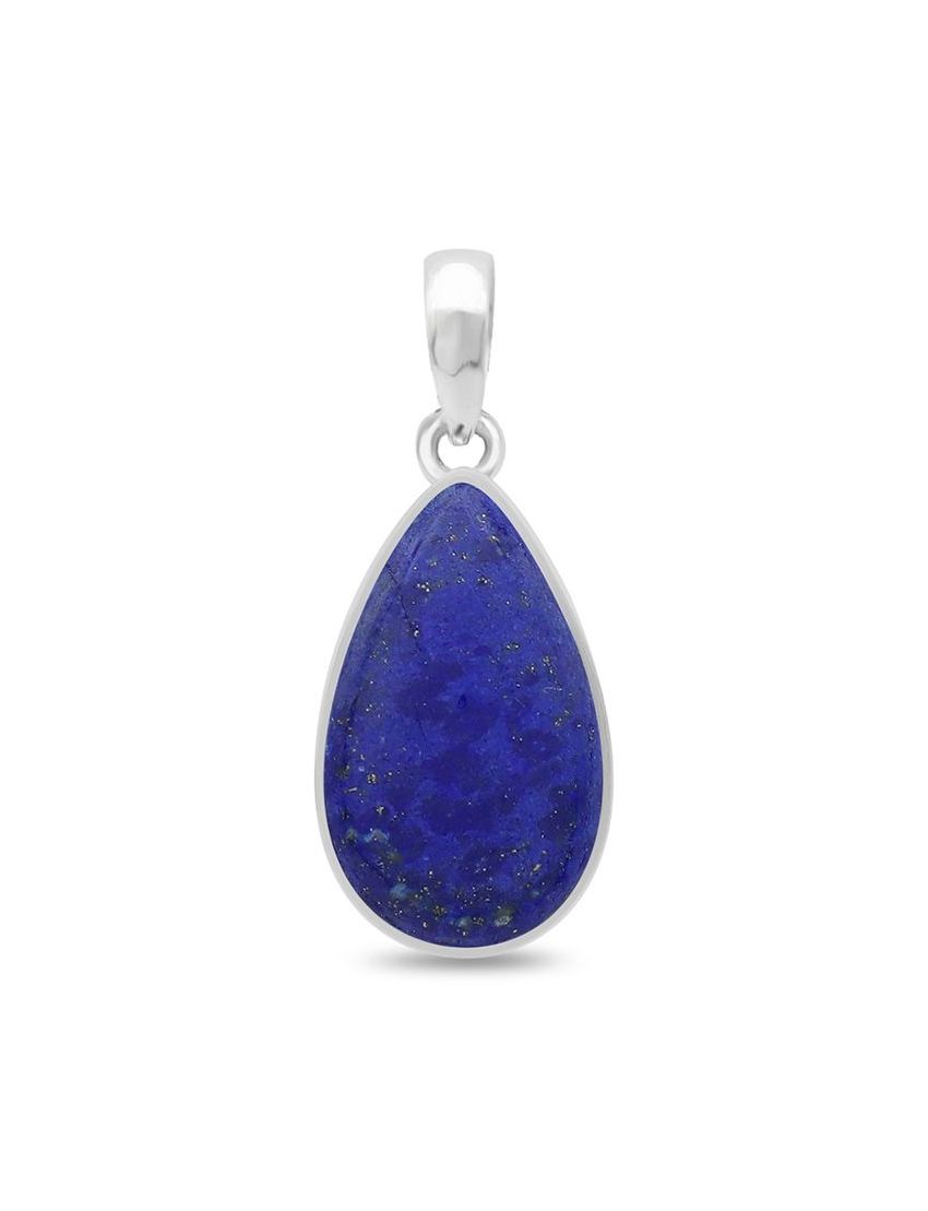Lapis Lazuli Sterling Silver Pendant - Teardrop