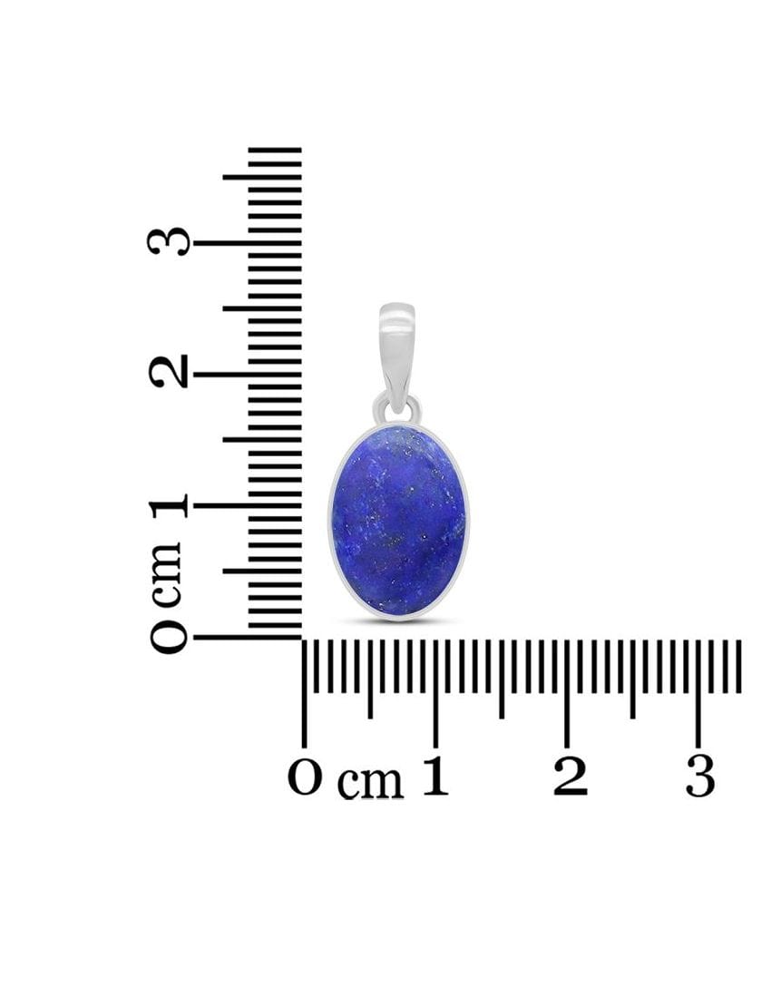 Lapis Lazuli Sterling Silver Pendant - Oval