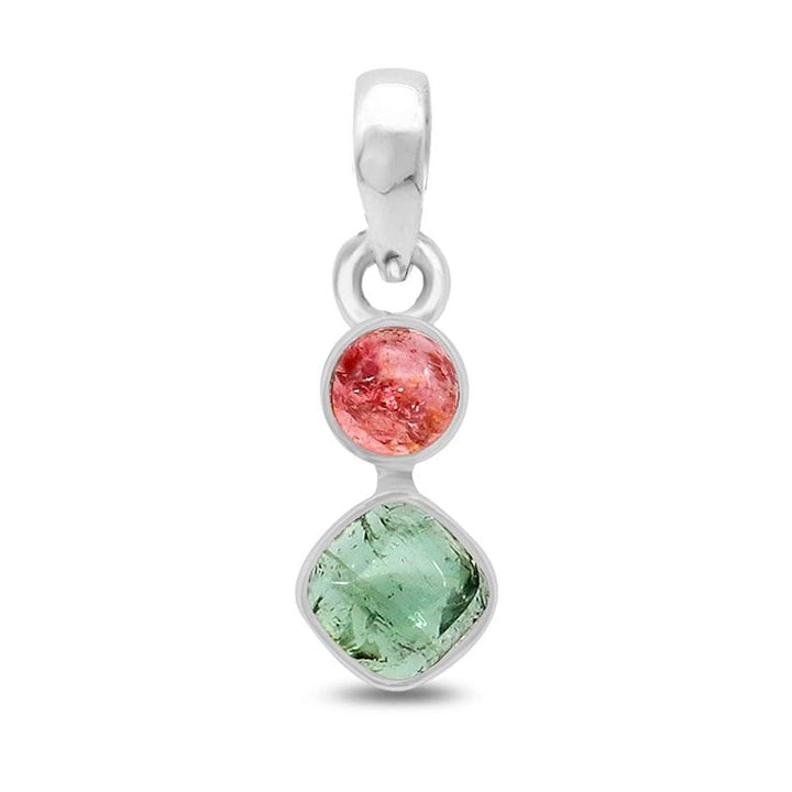 Watermelon Tourmaline Sterling Silver Pendant