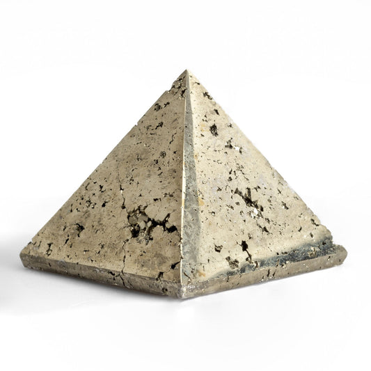 healing crystals: pyrite pyramid - carved crystal