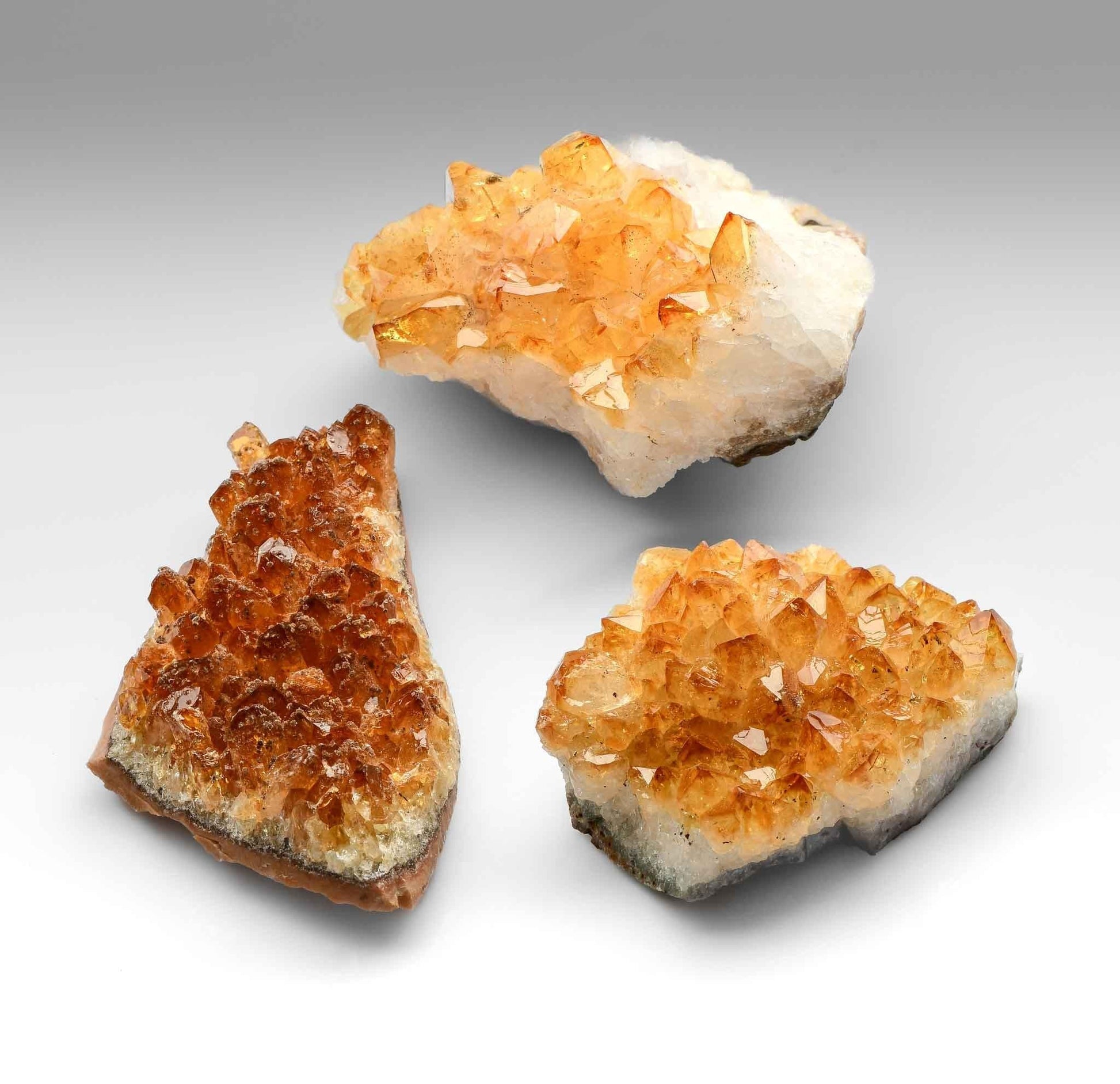healing crystals: citrine geodes - small form
