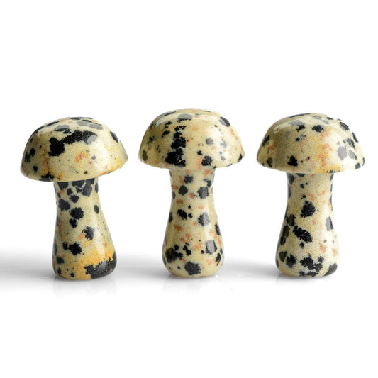 Dalmatian Jasper Crystal Carving - Mushroom - Polished