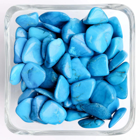 Blue Howlite Tumbled Stones - Polished - Small