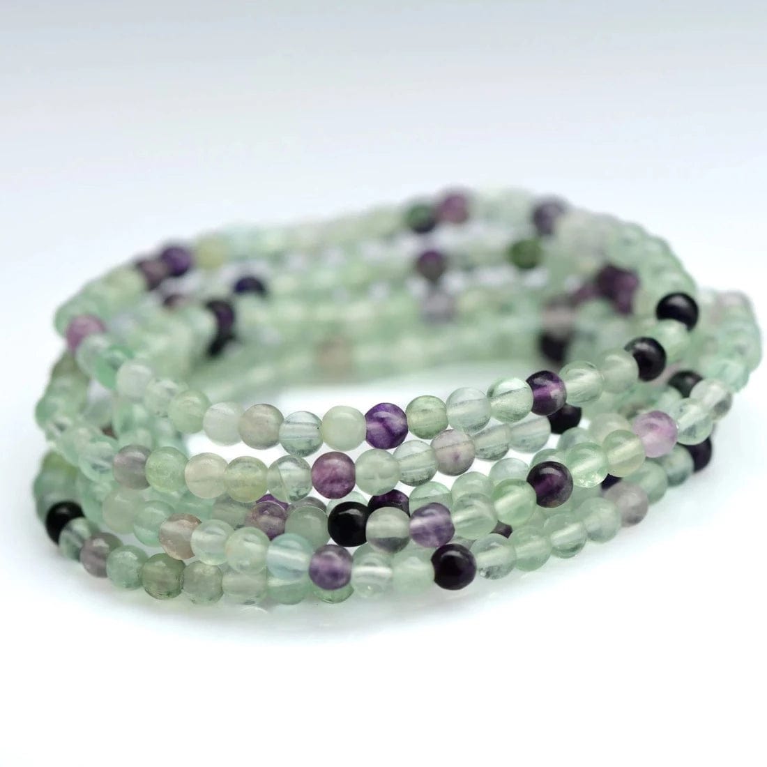 healing crystal jewelry: fluorite crystal bracelet - Small Beads