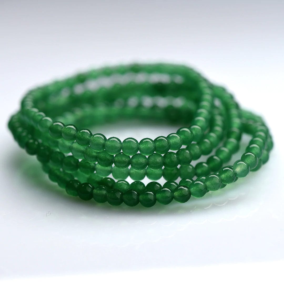 healing crystal jewelry: green aventurine crystal bracelet - Small Beads