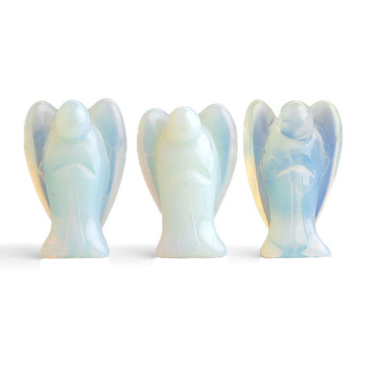 Three Opalite Angels - Crystal Carving